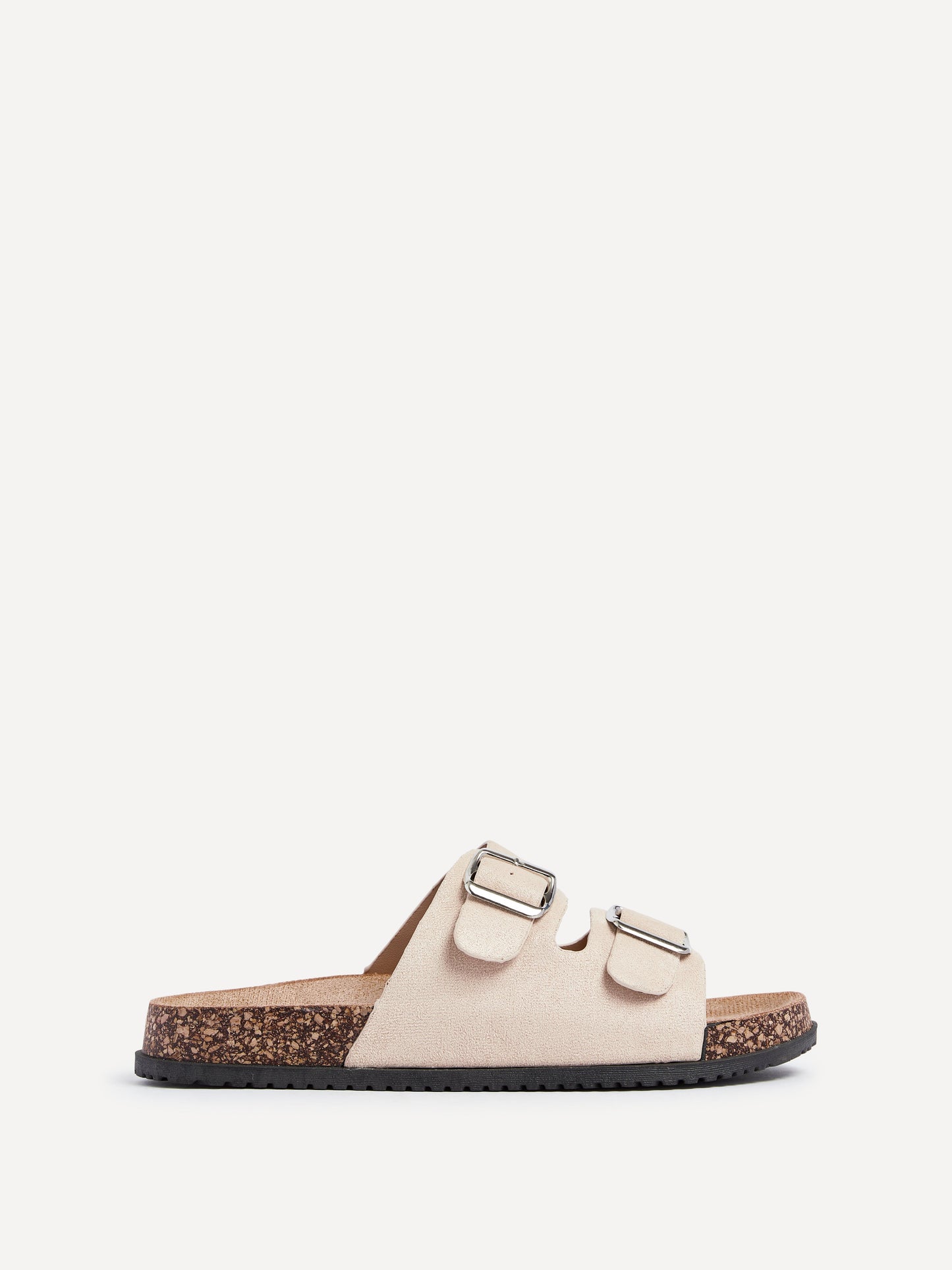 Echo Beige Double Buckle Sandals
