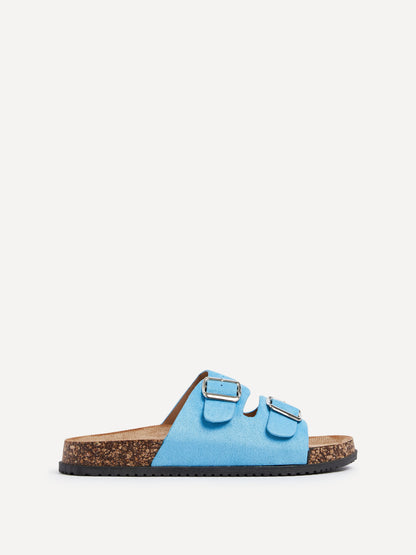 Echo Blue Double Buckle Sandals