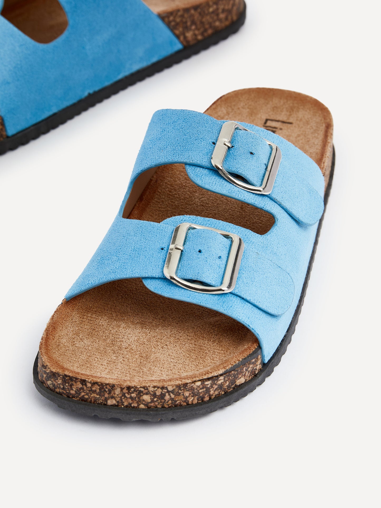 Echo Blue Double Buckle Sandals