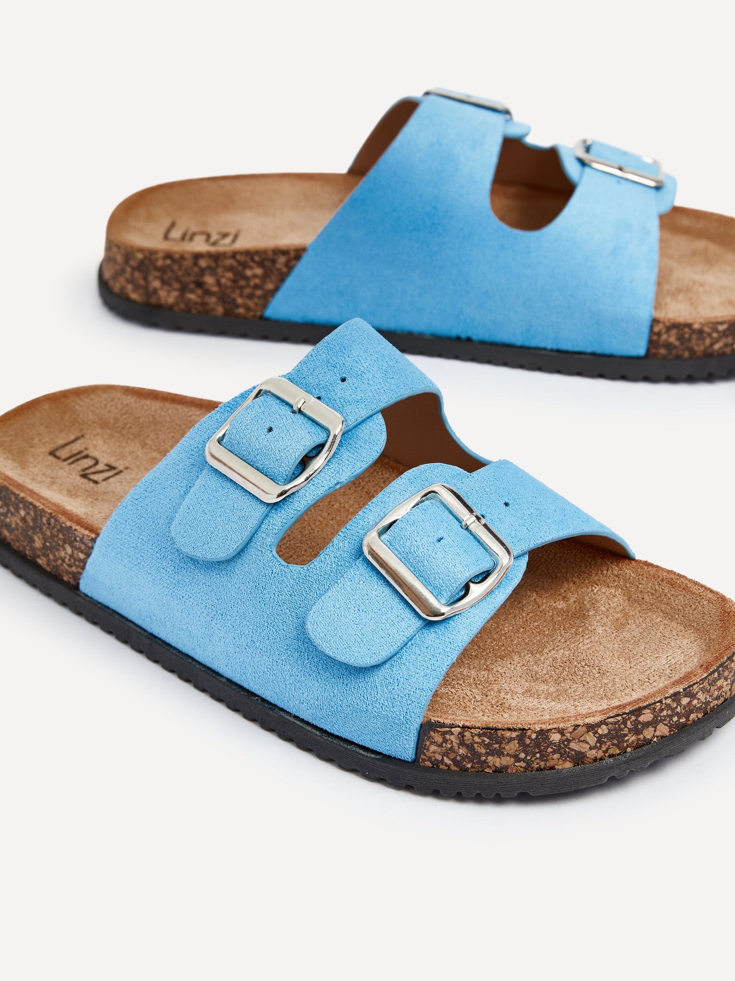 Echo Blue Double Buckle Sandals
