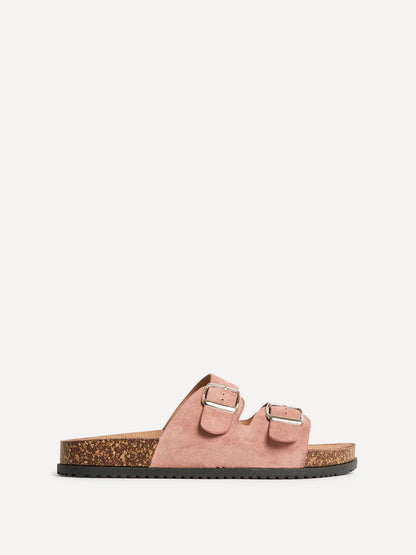 Echo Dusky Pink Double Buckle Sandals