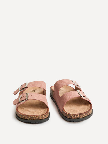 Echo Dusky Pink Double Buckle Sandals