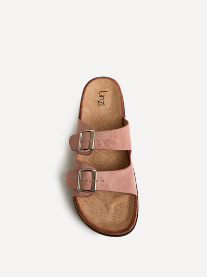 Echo Dusky Pink Double Buckle Sandals