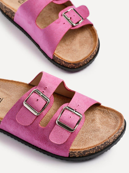 Echo Fuchsia Double Buckle Sandals