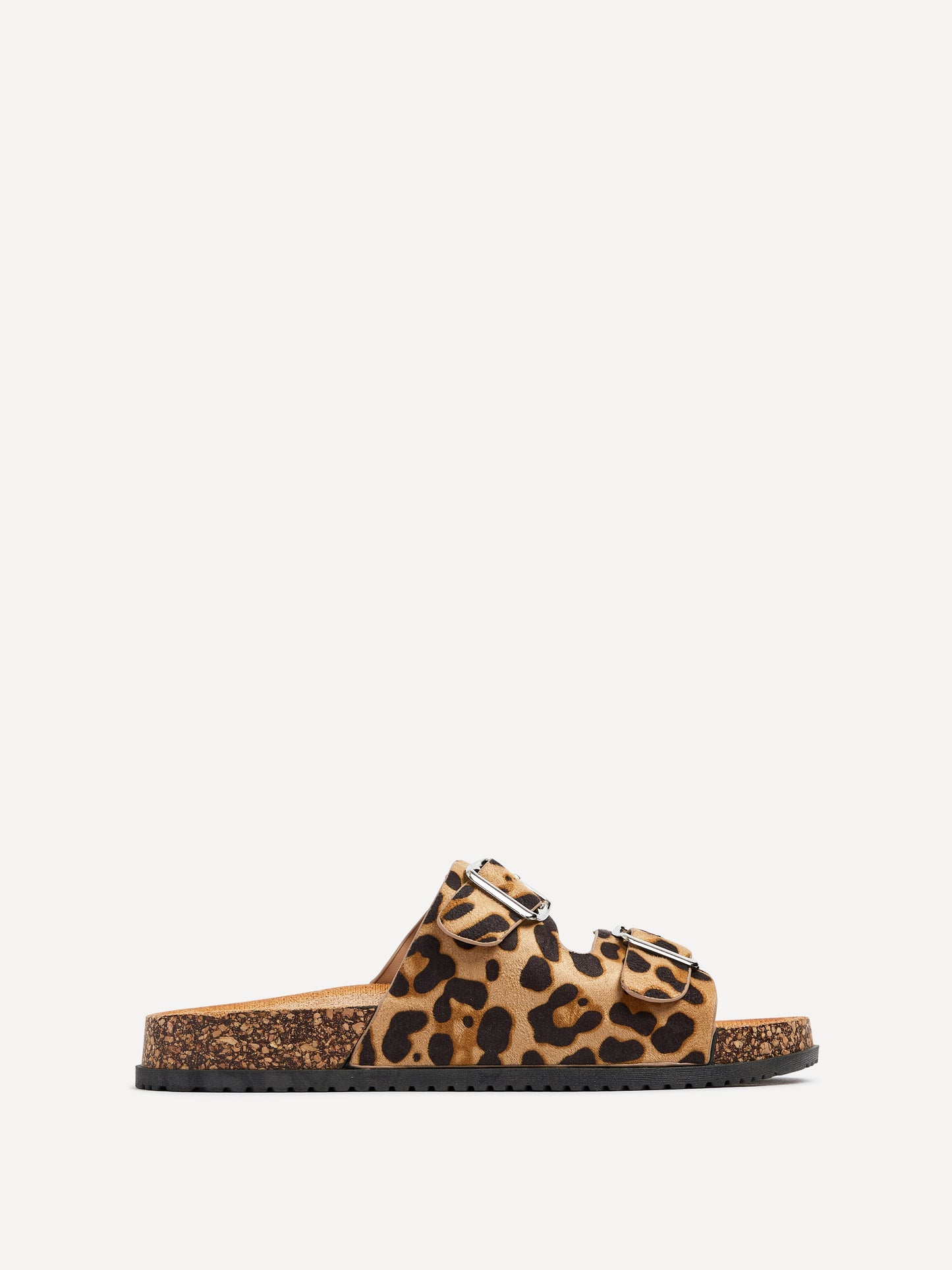 Echo Leopard Print Double Buckle Sandals
