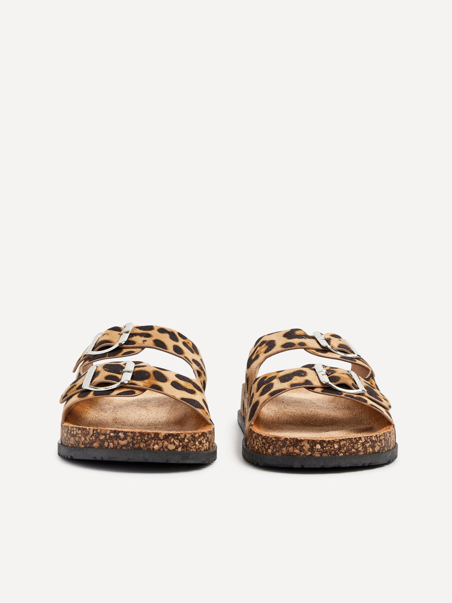 Echo Leopard Print Double Buckle Sandals