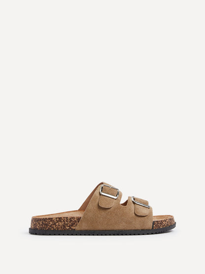 Echo Mocha Double Buckle Sandals