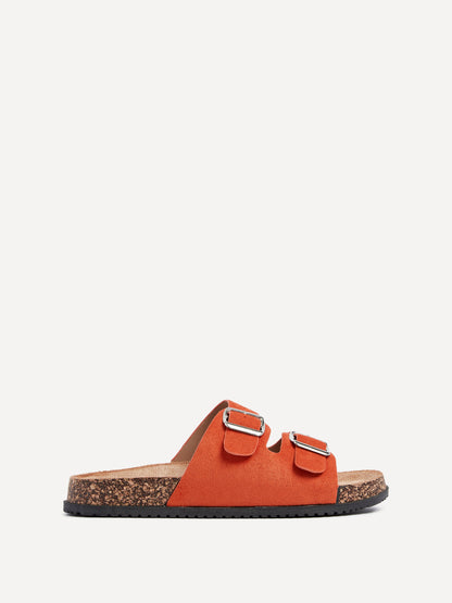 Echo Orange Double Buckle Sandals