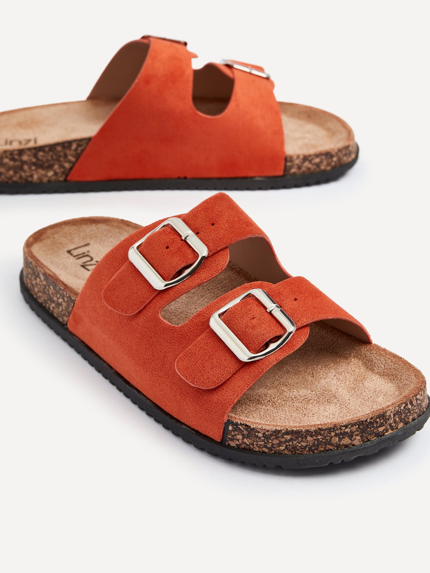 Echo Orange Double Buckle Sandals