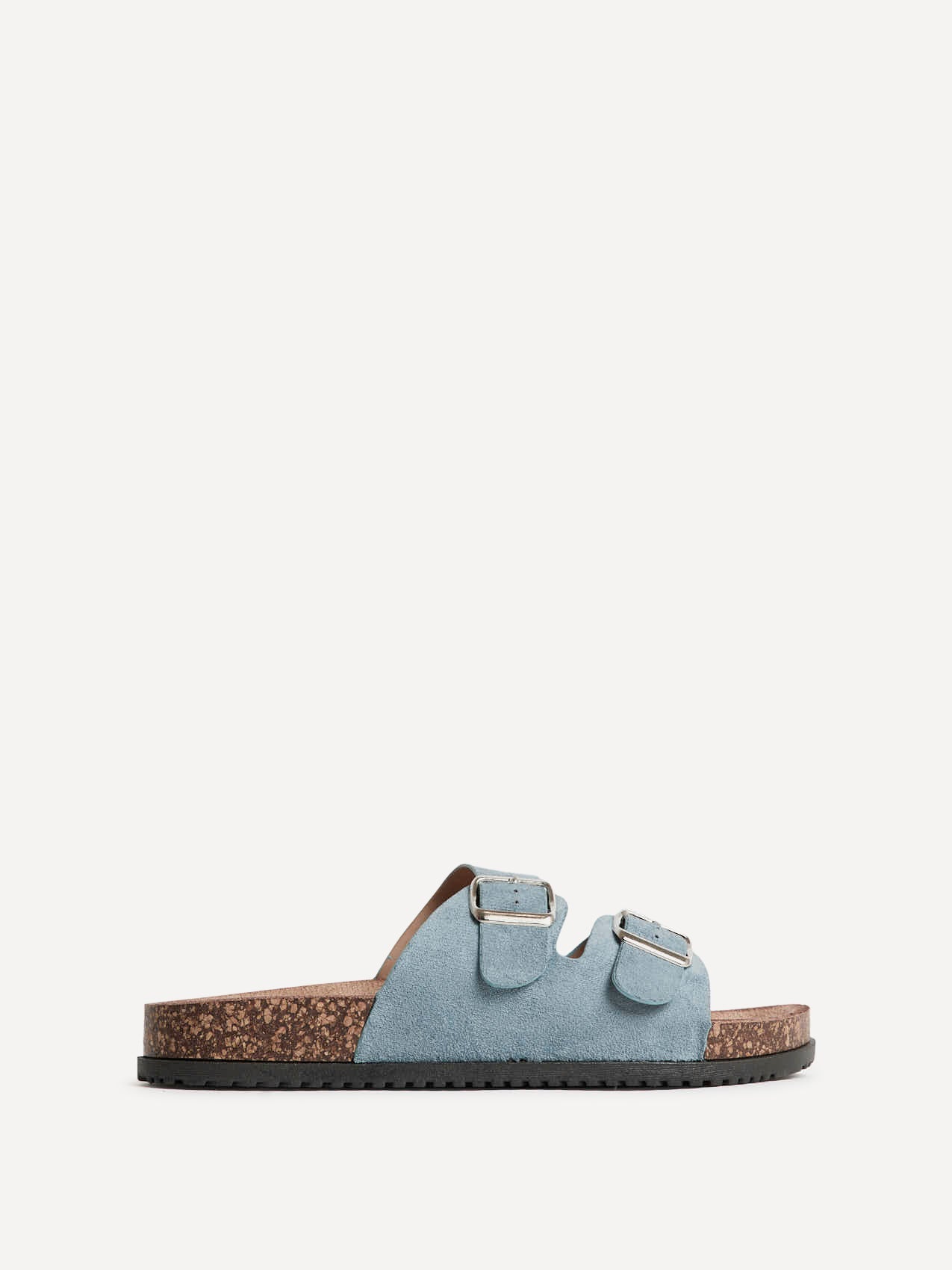 Echo Pale Blue Double Buckle Sandals