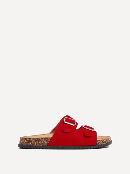 Echo Red Double Buckle Sandals