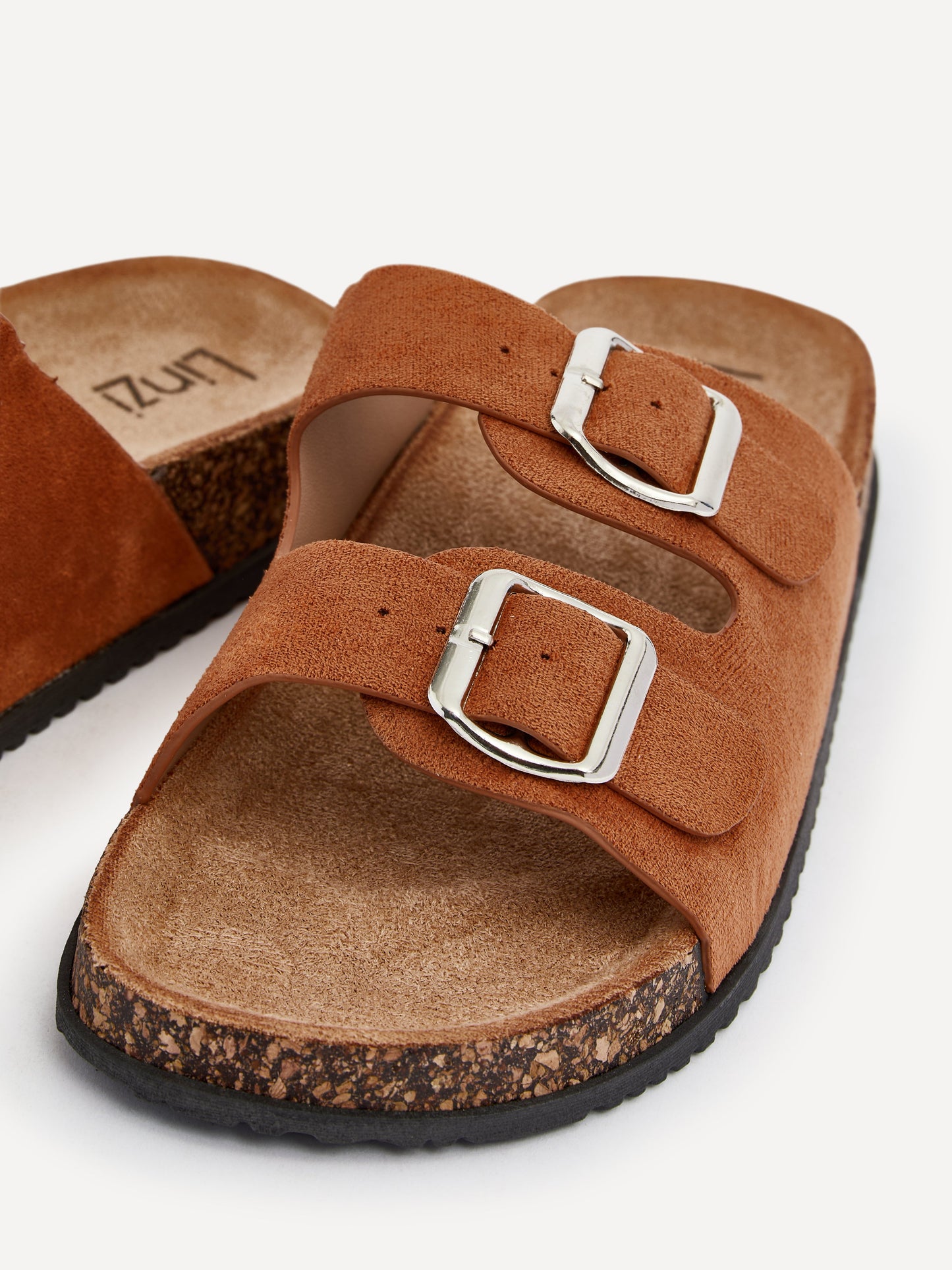 Echo Tan Double Buckle Sandals