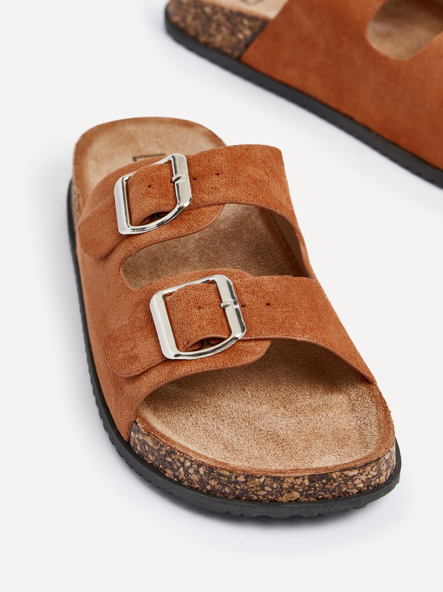 Echo Tan Double Buckle Sandals