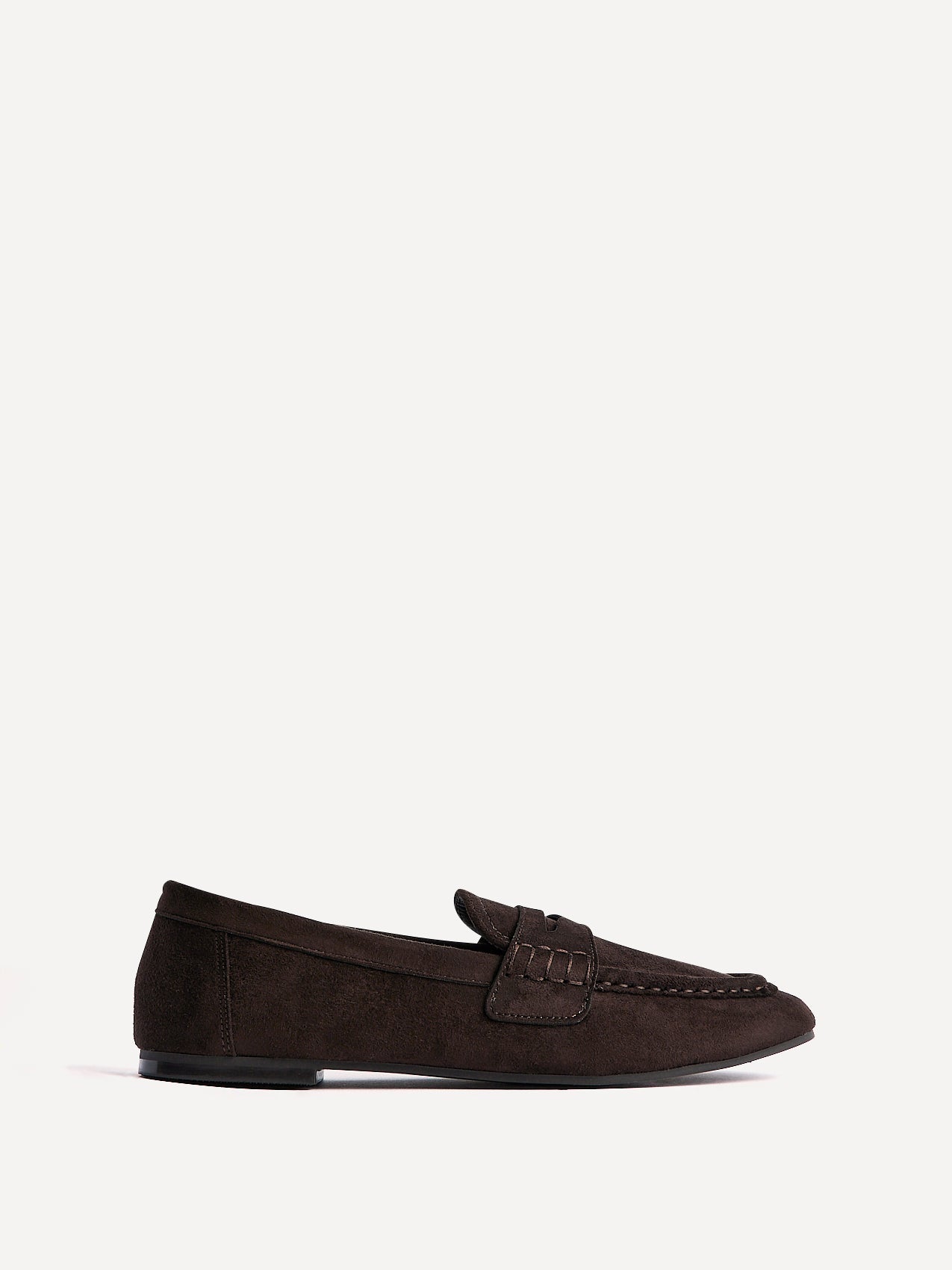 Edition Brown Faux Suede Penny Loafers