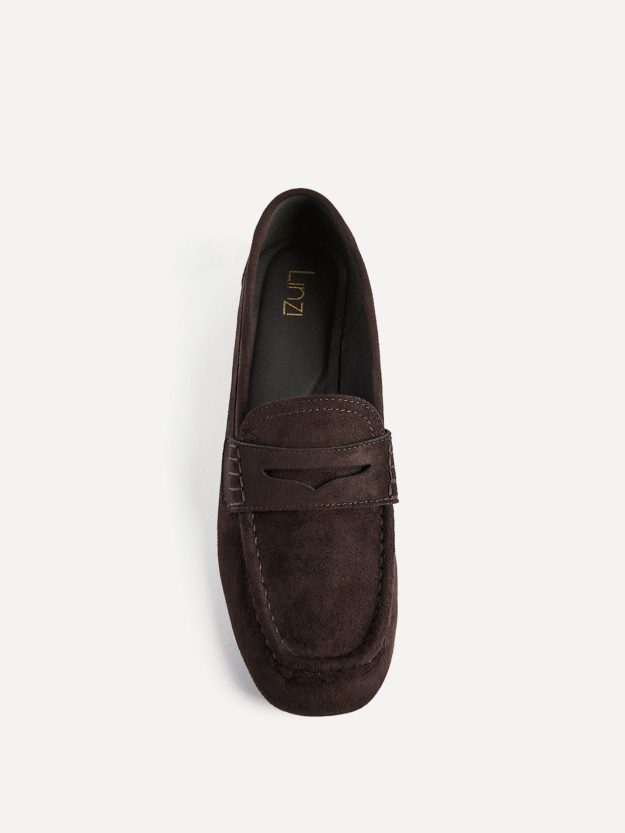 Edition Brown Faux Suede Penny Loafers