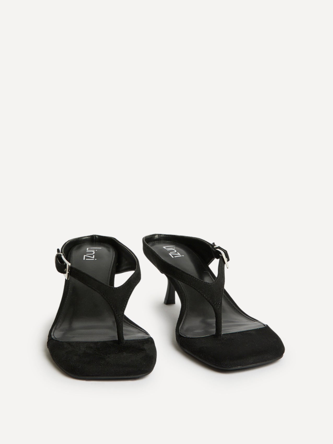 Elanie Black Mule Heels
