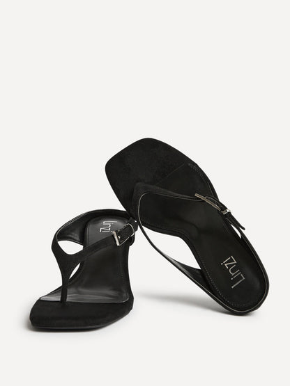 Elanie Black Mule Heels