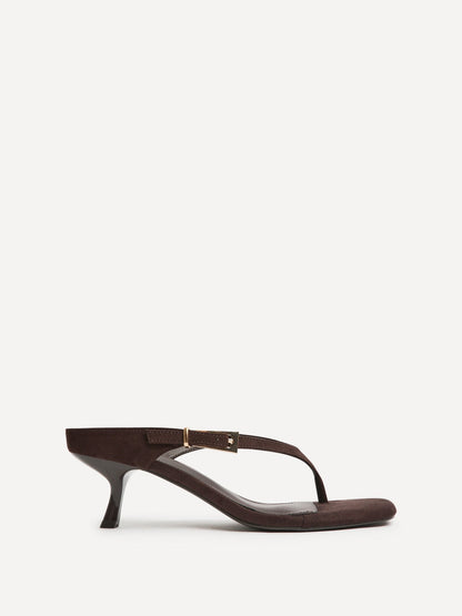 Elanie Brown Mule Heels