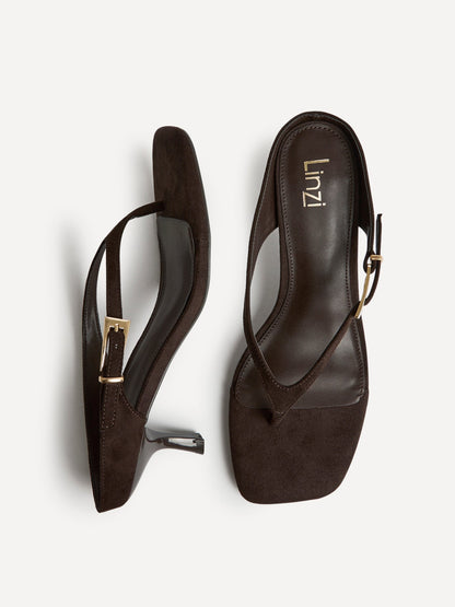 Elanie Brown Mule Heels
