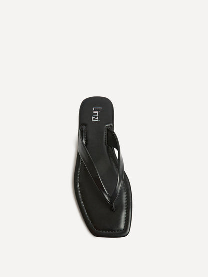 Element Black Toe Post Flat Sandals