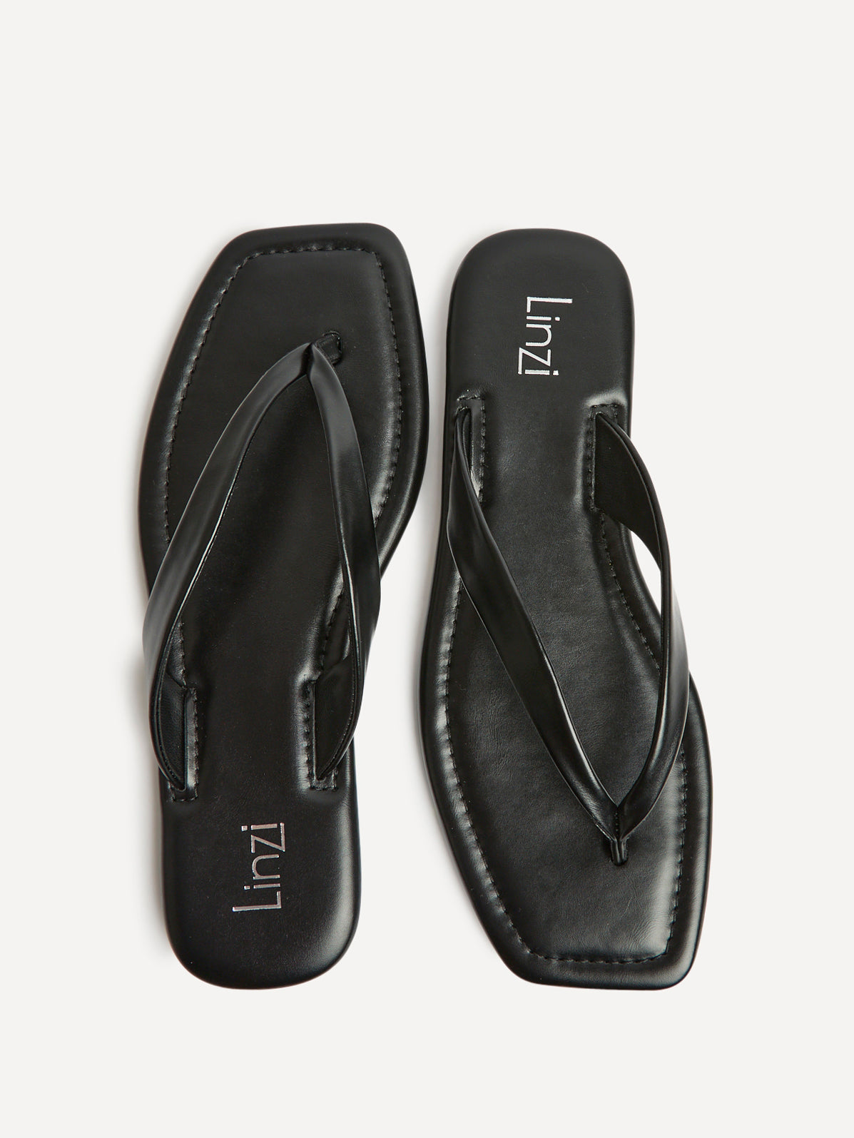 Element Black Toe Post Flat Sandals