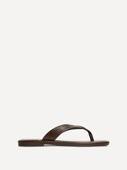Element Brown Toe Post Flat Sandals