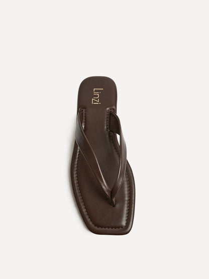 Element Brown Toe Post Flat Sandals