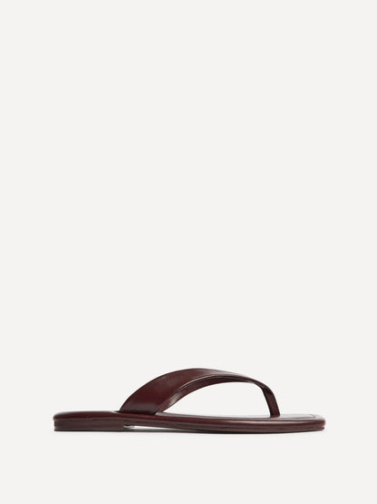 Element Burgundy Toe Post Flat Sandals