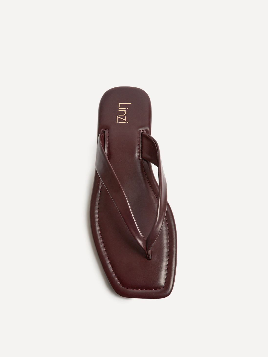 Element Burgundy Toe Post Flat Sandals