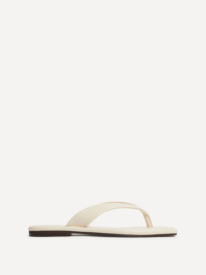 Element Ivory Toe Post Flat Sandals