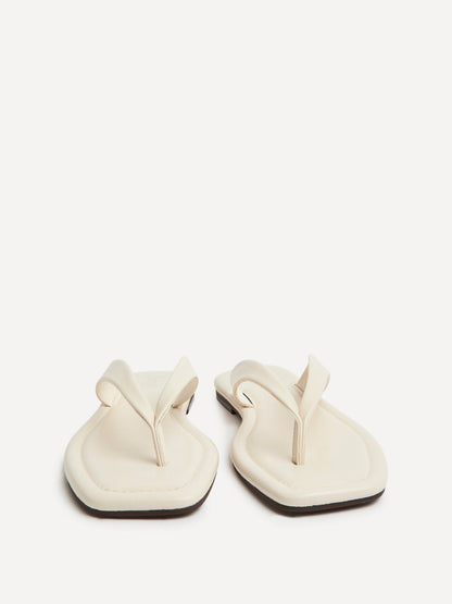 Element Ivory Toe Post Flat Sandals