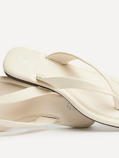 Element Ivory Toe Post Flat Sandals