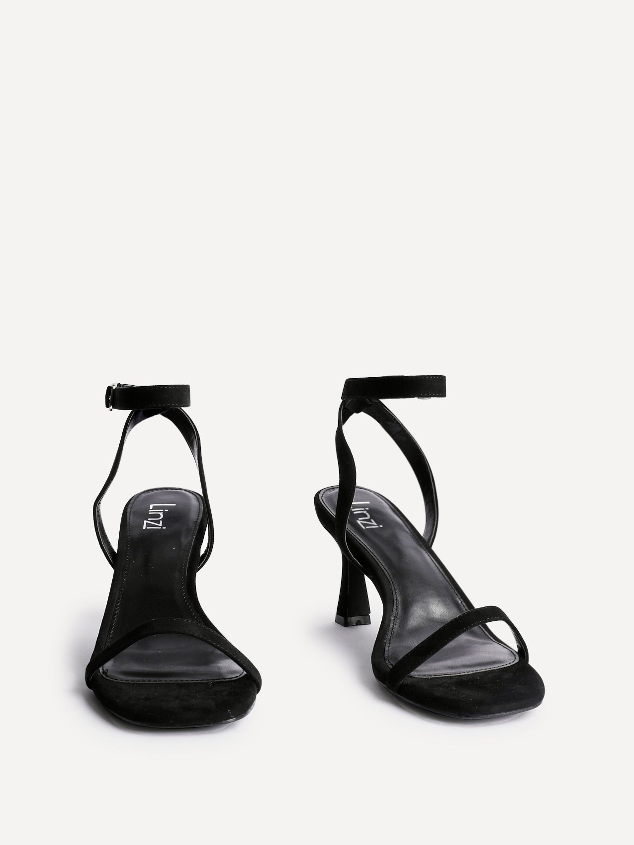 Elevate Black Faux Suede Barely There Heels