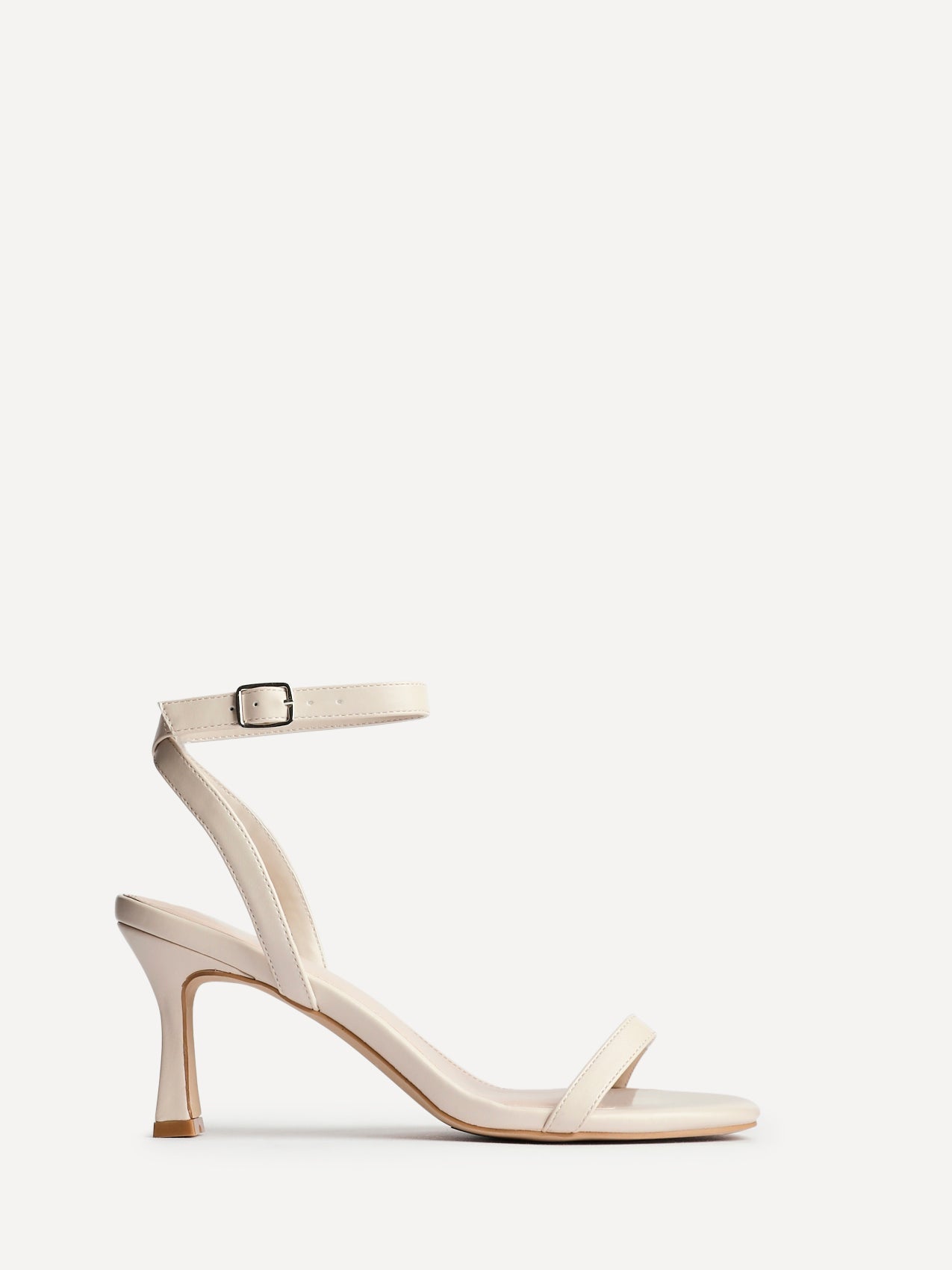 Elevate Nude Faux Leather Barely There Heels