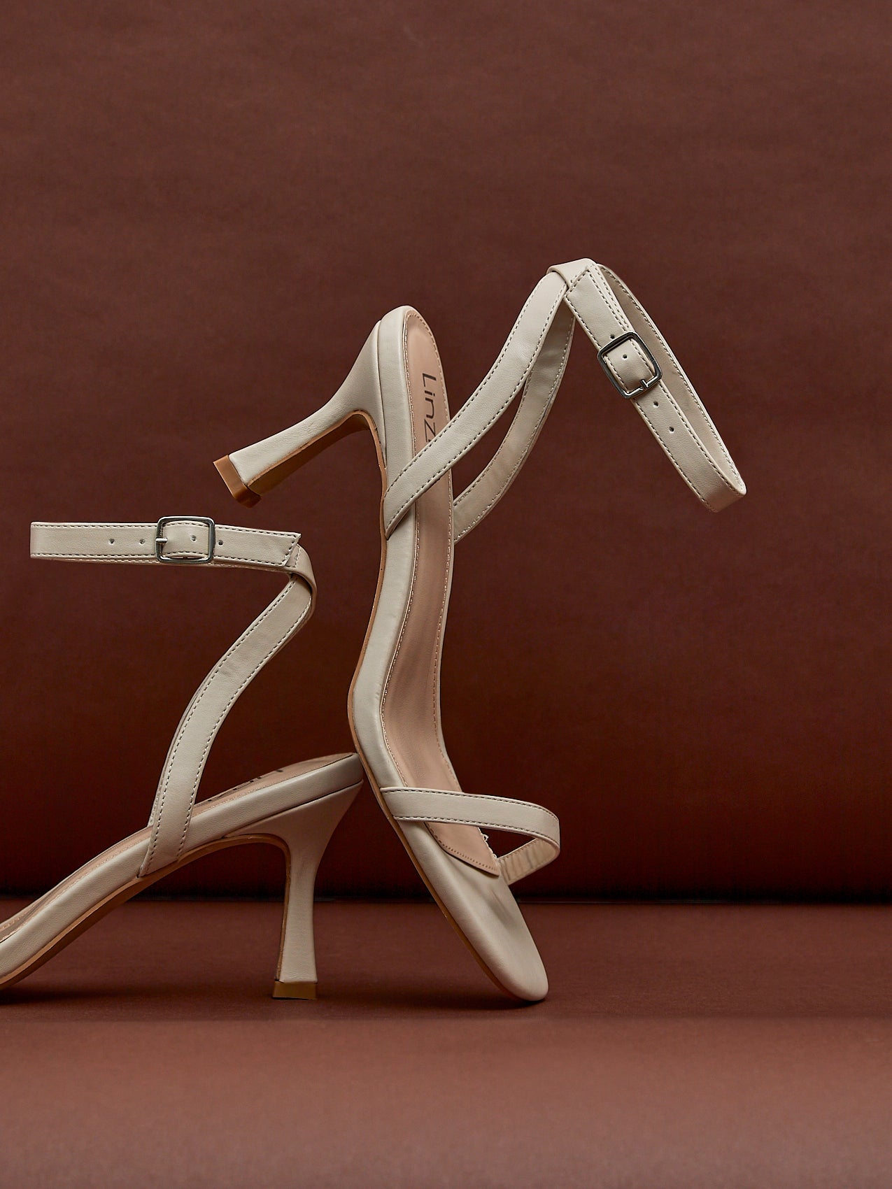 Elevate Nude Faux Leather Barely There Heels