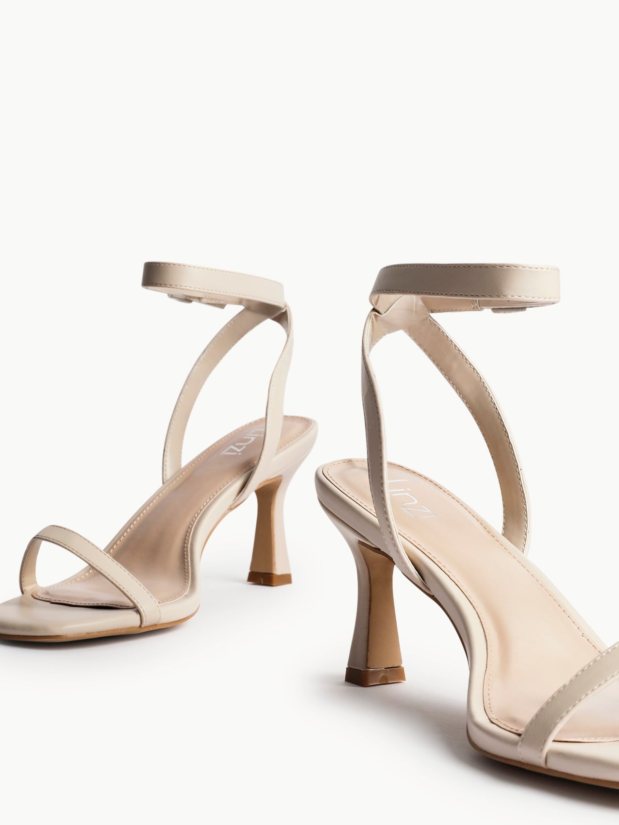 Elevate Nude Faux Leather Barely There Heels