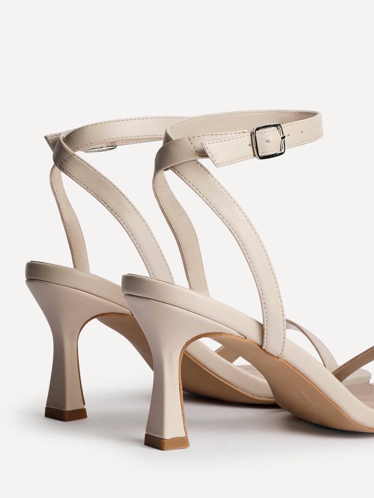 Elevate Nude Faux Leather Barely There Heels