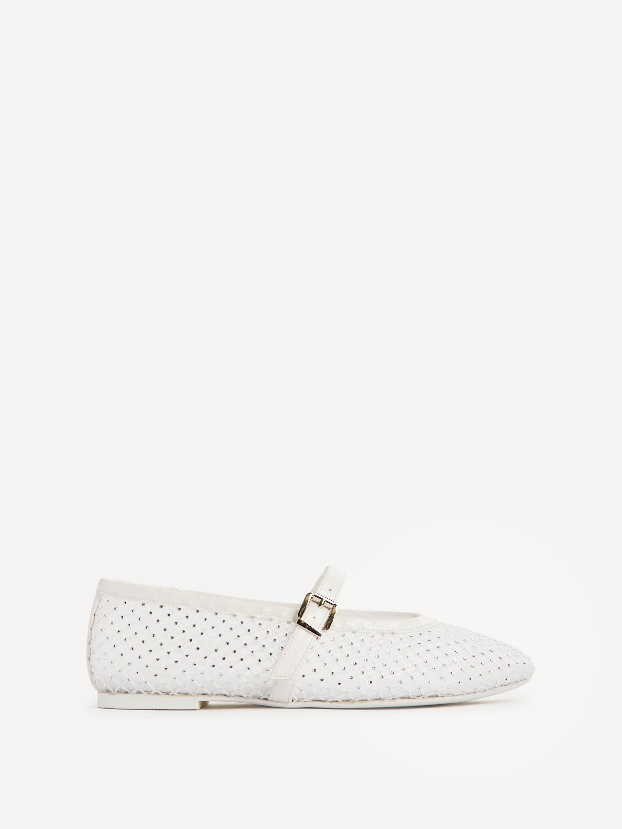 Elise Bridal Diamante Mesh Mary Jane Pumps