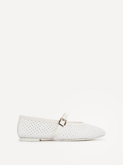 Elise Bridal Diamante Mesh Mary Jane Pumps