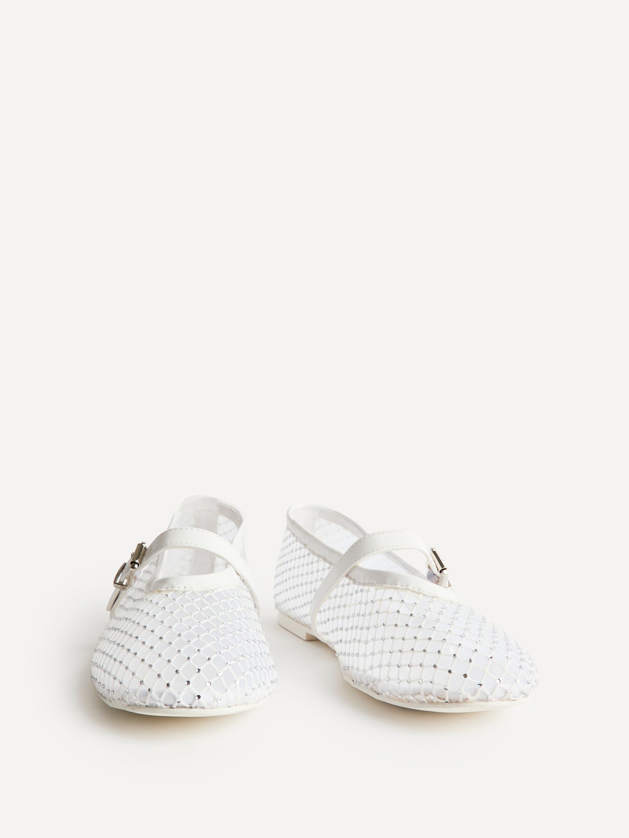 Elise Bridal Diamante Mesh Mary Jane Pumps