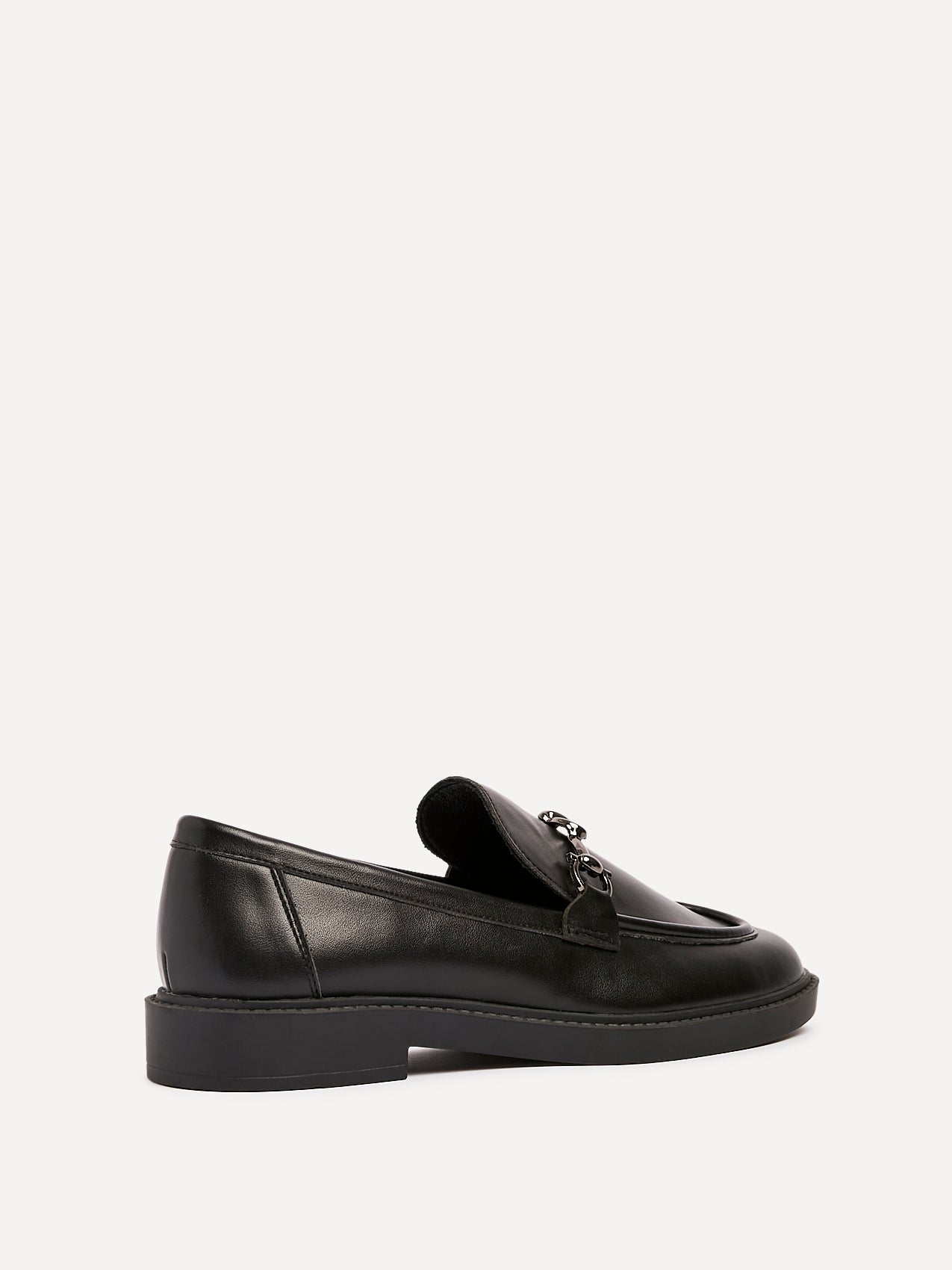Elite Black Faux Leather Loafers