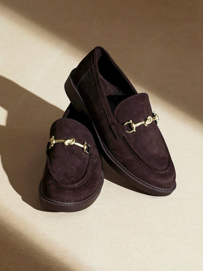 Elite Brown Faux Leather Loafers