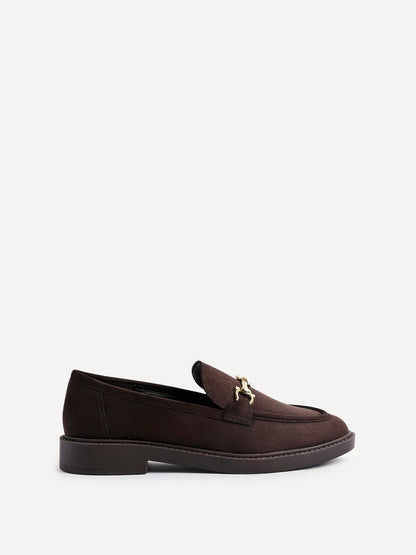 Elite Brown Faux Leather Loafers