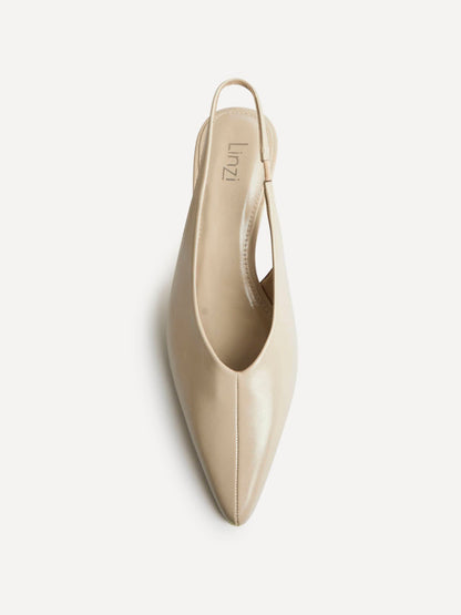 Eliza Taupe Faux Leather Court Heels
