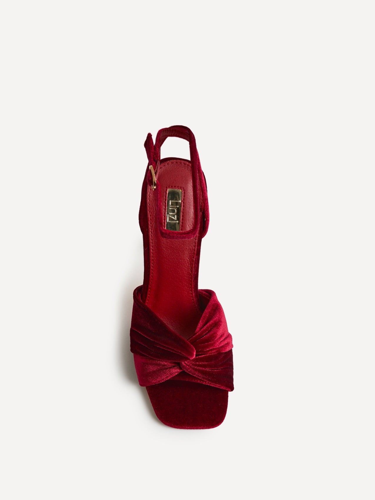 Emery Red Velvet High Heels