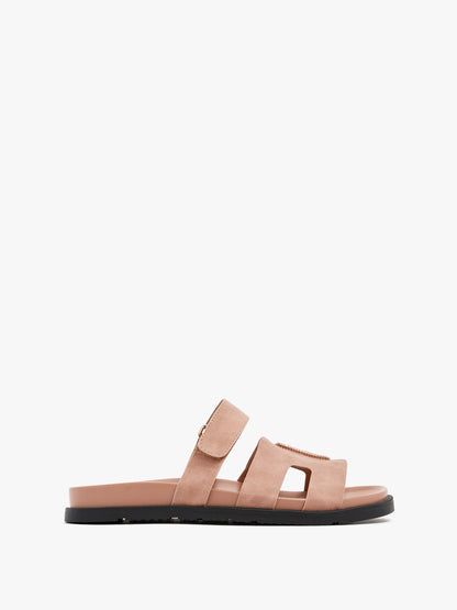 Emmy Dusky Pink Faux Nubuck Sandals