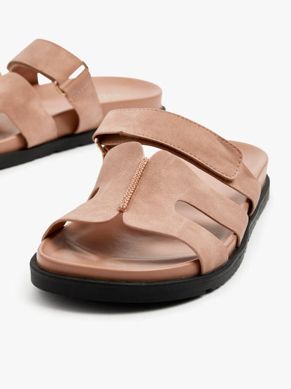 Emmy Dusky Pink Faux Nubuck Sandals