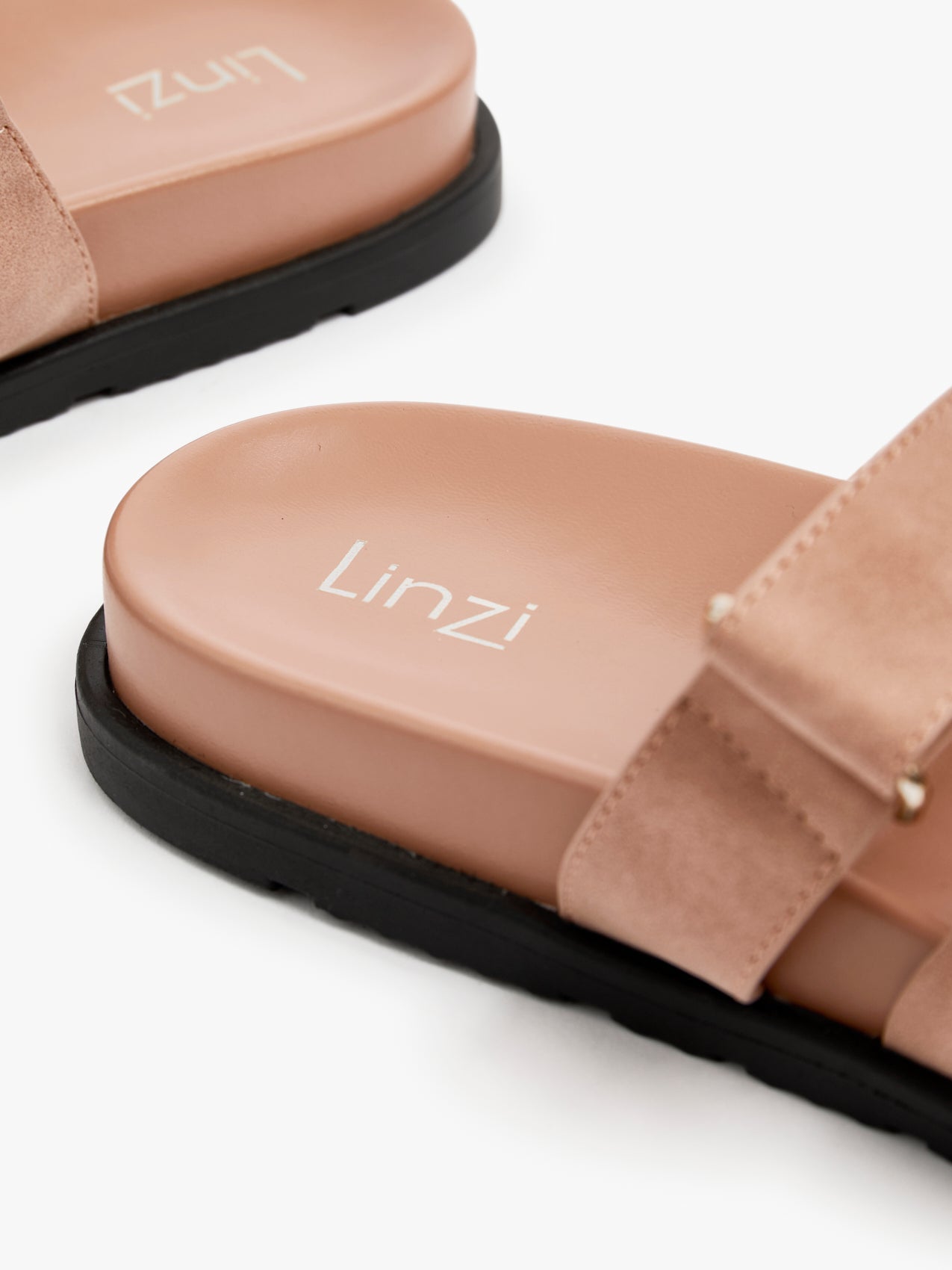 Emmy Dusky Pink Faux Nubuck Sandals