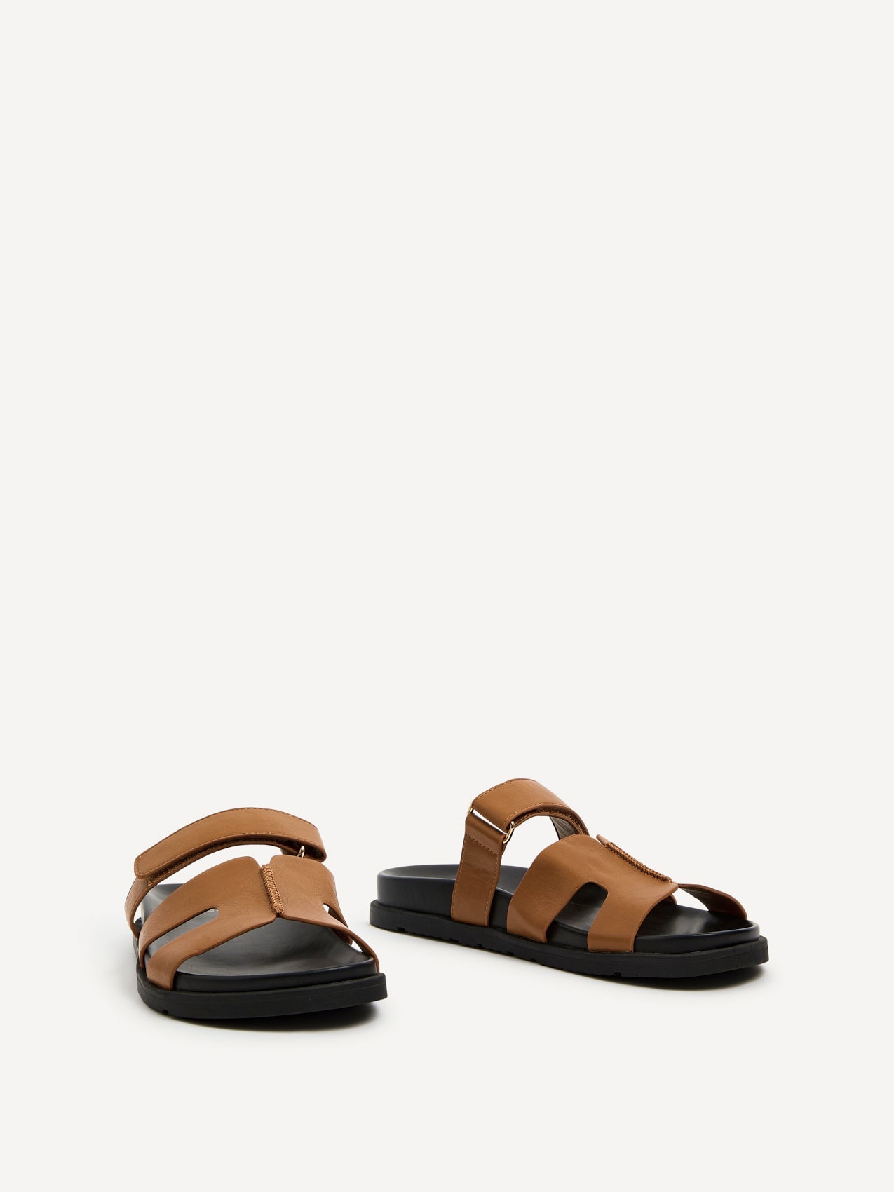 Emmy Tan Faux Leather Sandals