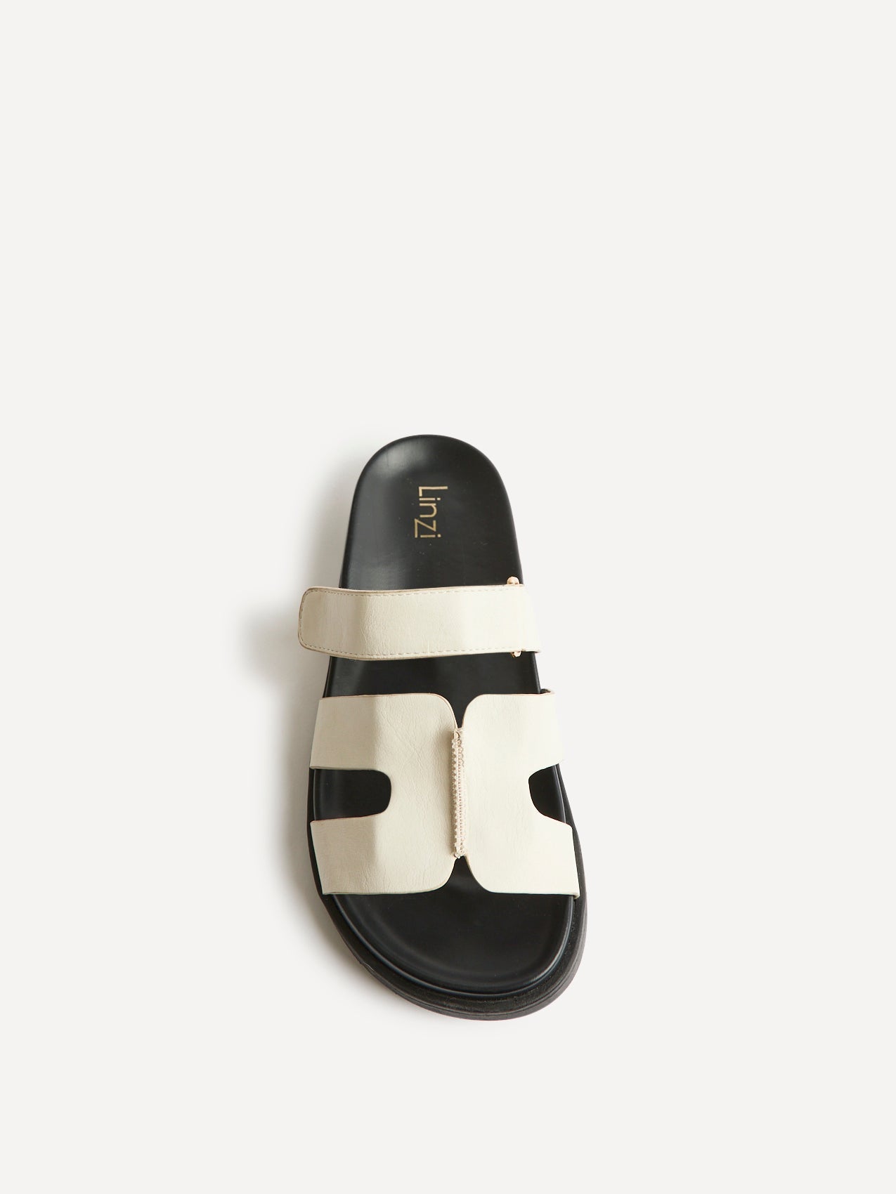 Emmy White Faux Leather Sandals